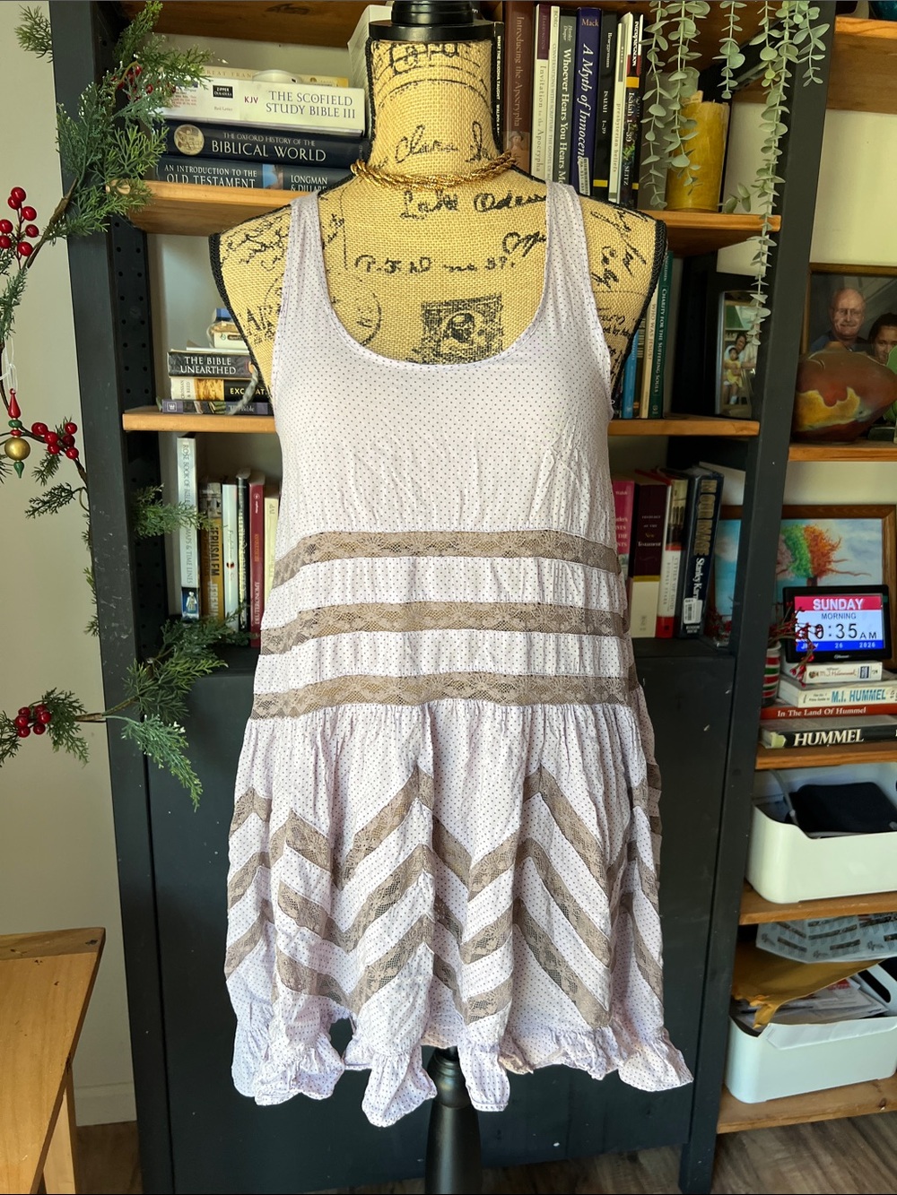 Free People Intimately "Voile and Lace Trapeze Slip" dress